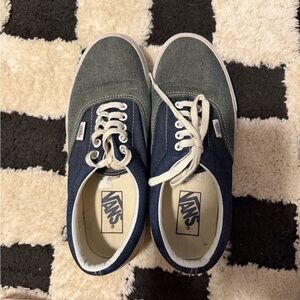 Vans Men's Two-Tone Blue Canvas Sneakers